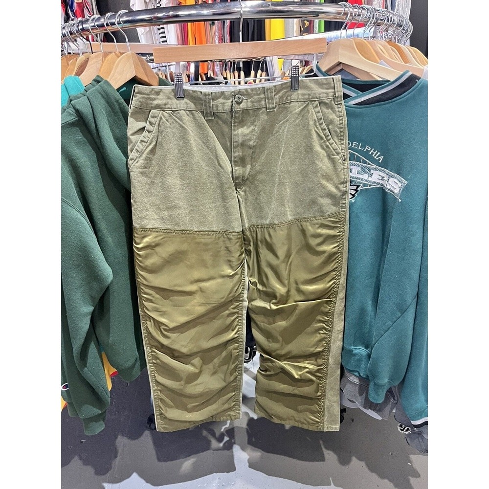 Vintage 80s Saftbak Green Double Knee Hunting Workwear Pants 36x27